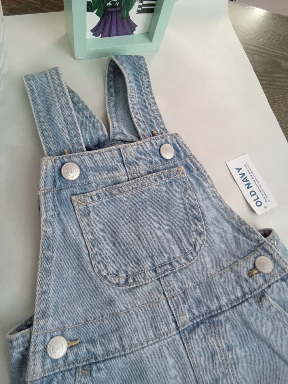 Old Navy Baby Denim Shortalls Overalls 6-12M NWT
